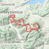 Mapa BikeMaraton Myślenice - 2016